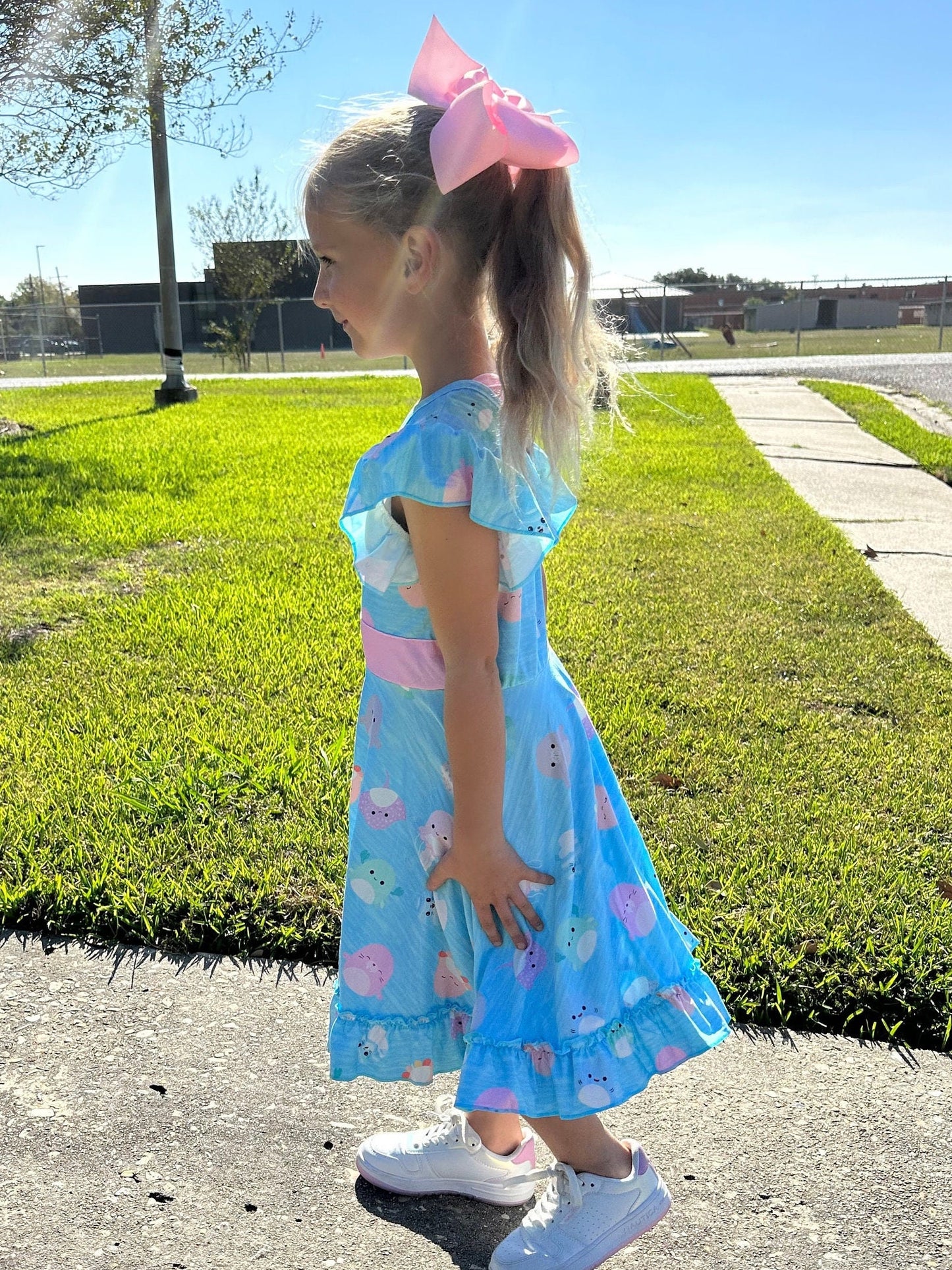 Squishmallow Ocean Friends Bow Back Twirl Dress