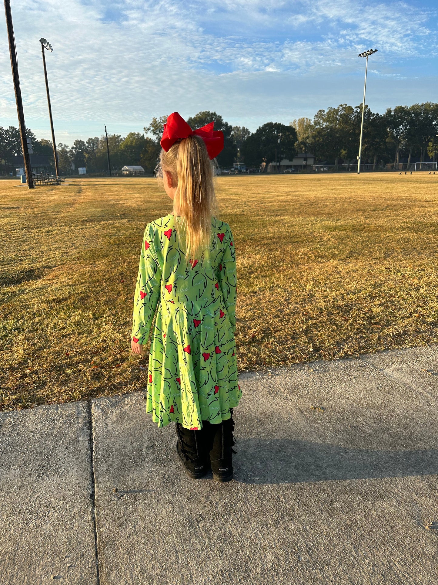 Christmas Villian Heart Twirl Dress