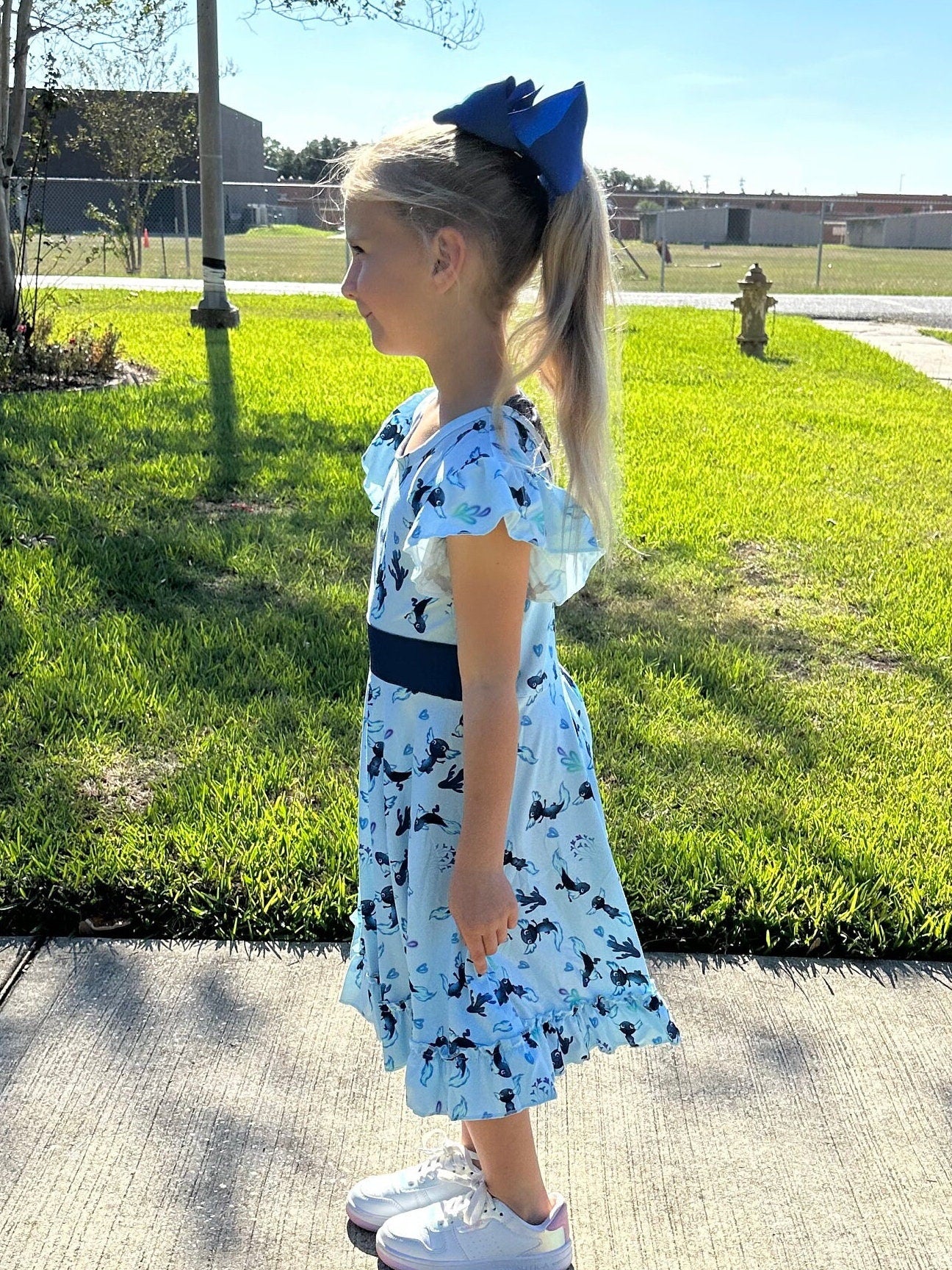 Axolotl Bow Back Twirl Dress