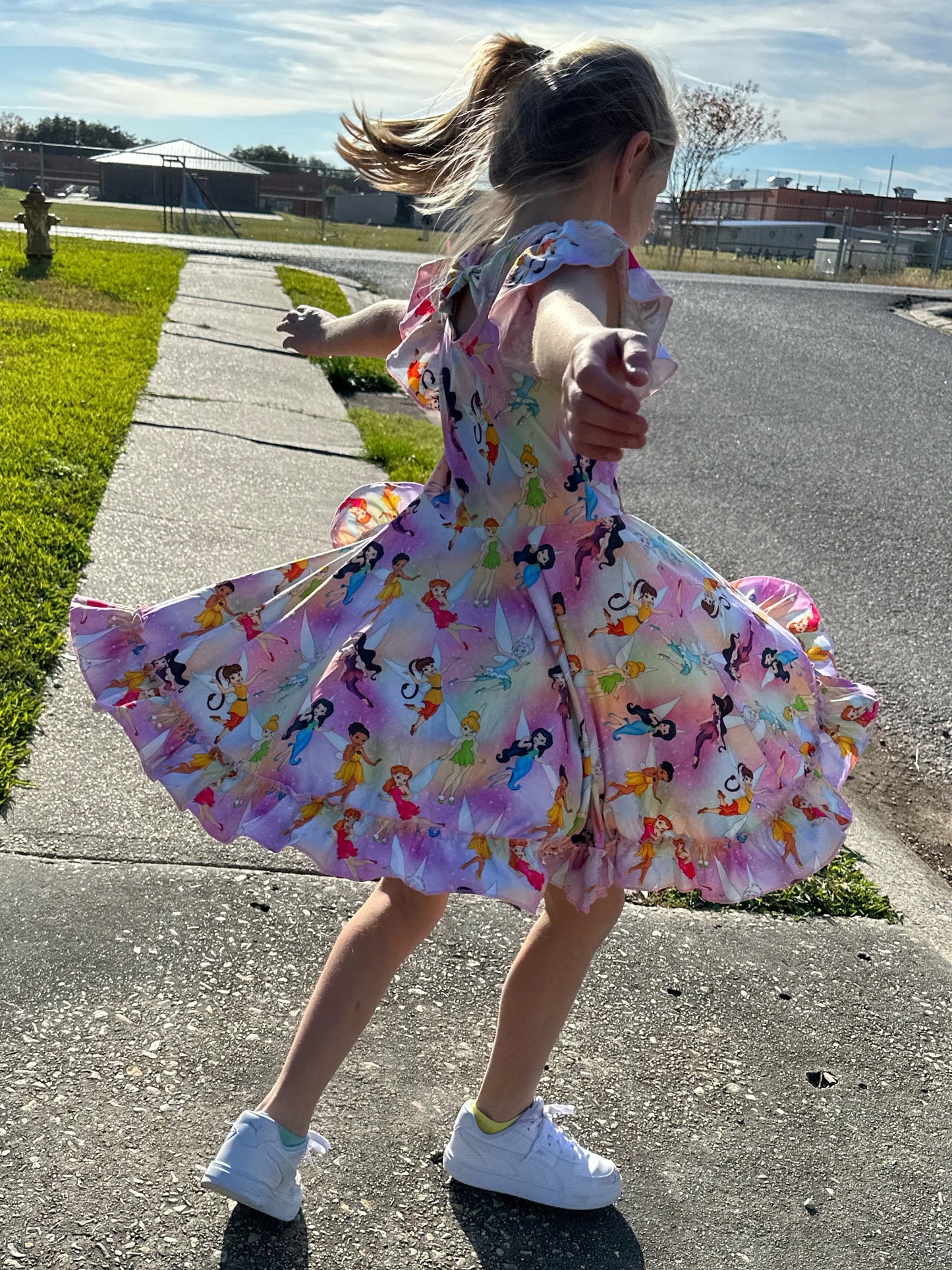 Fairy Bow Back Twirl Dress