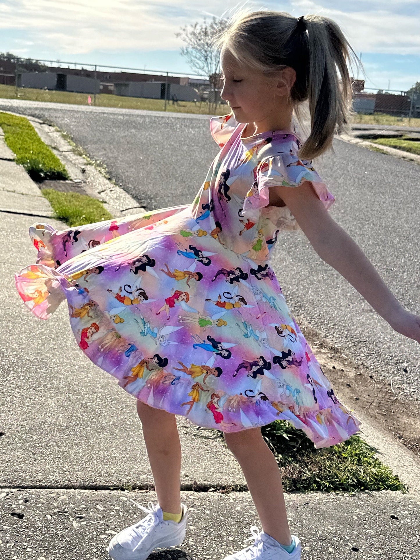 Fairy Bow Back Twirl Dress