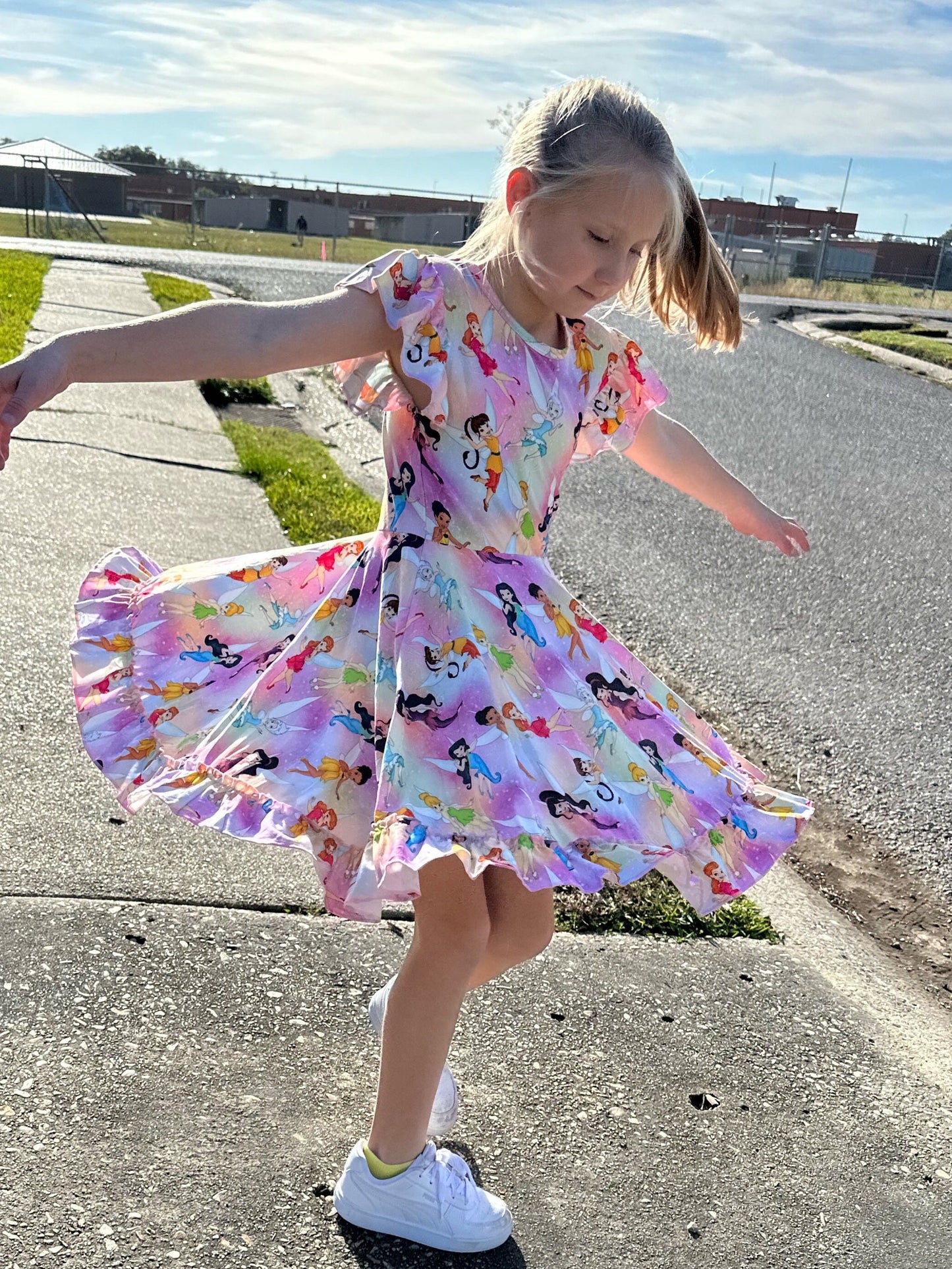 Fairy Bow Back Twirl Dress