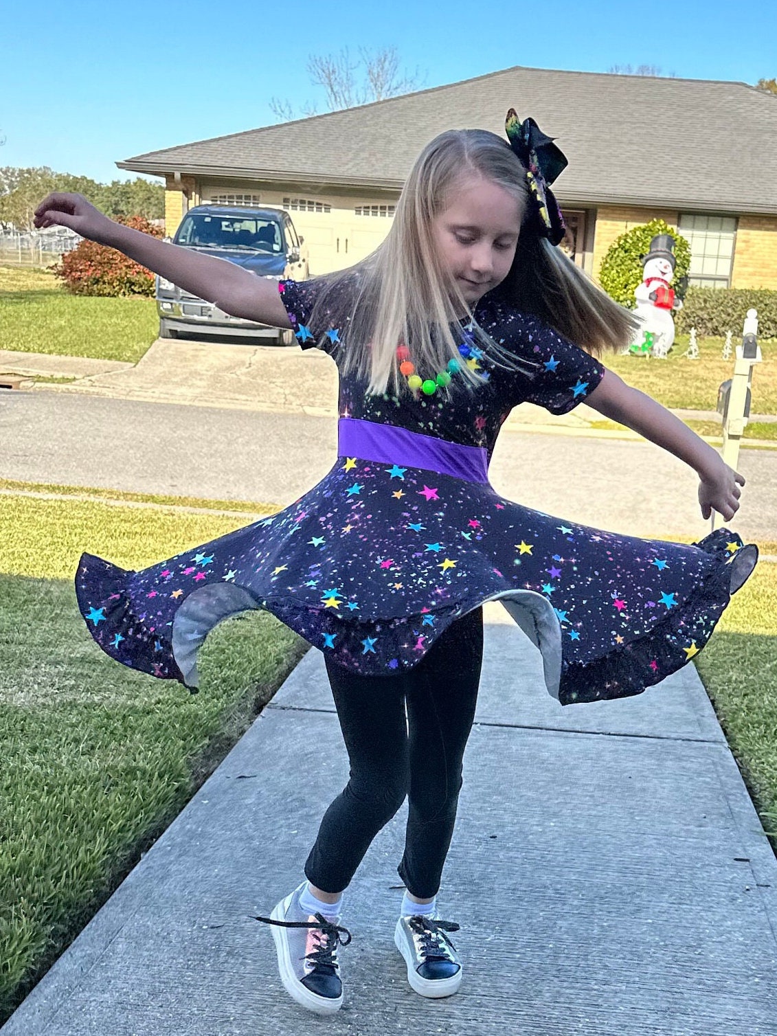 Rainbow Stars Twirl Dress