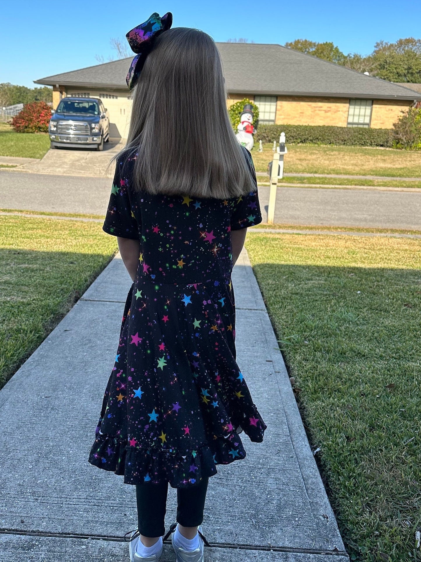 Rainbow Stars Twirl Dress