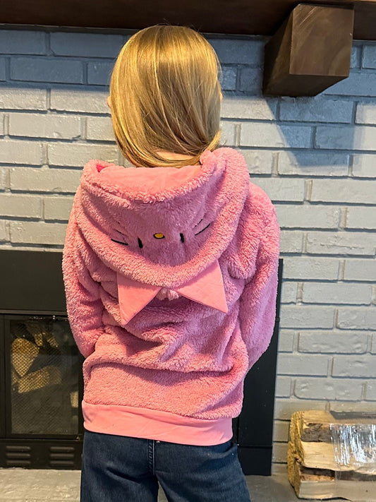 Pink Kitty Zip Up Fleece