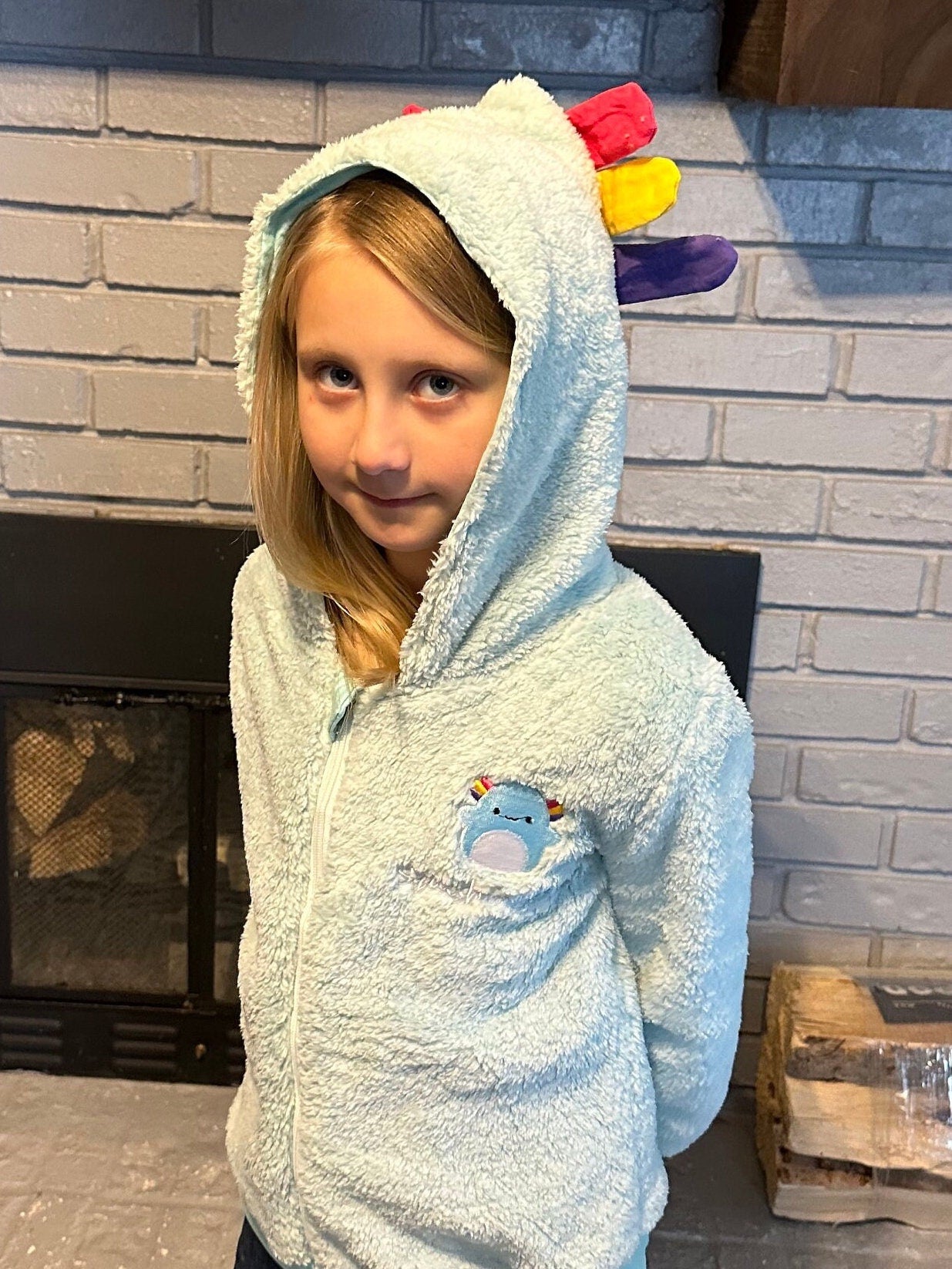 Axolotl Squish Zip Up Fleece Hoodie