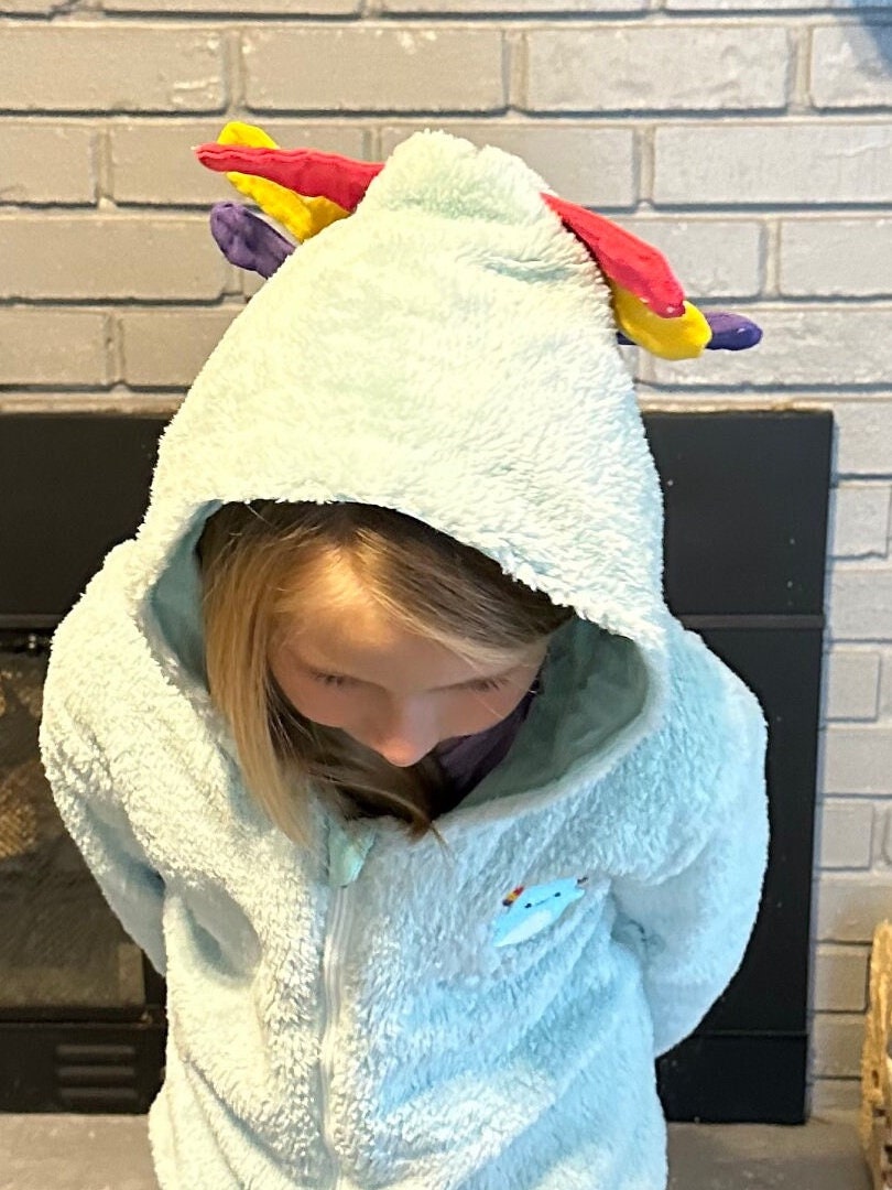 Axolotl Squish Zip Up Fleece Hoodie