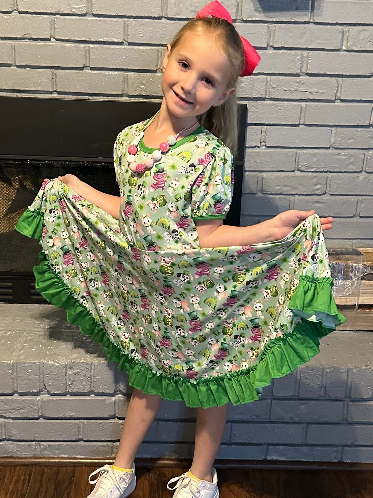 St Patricks Day Lucky Twirl Dress