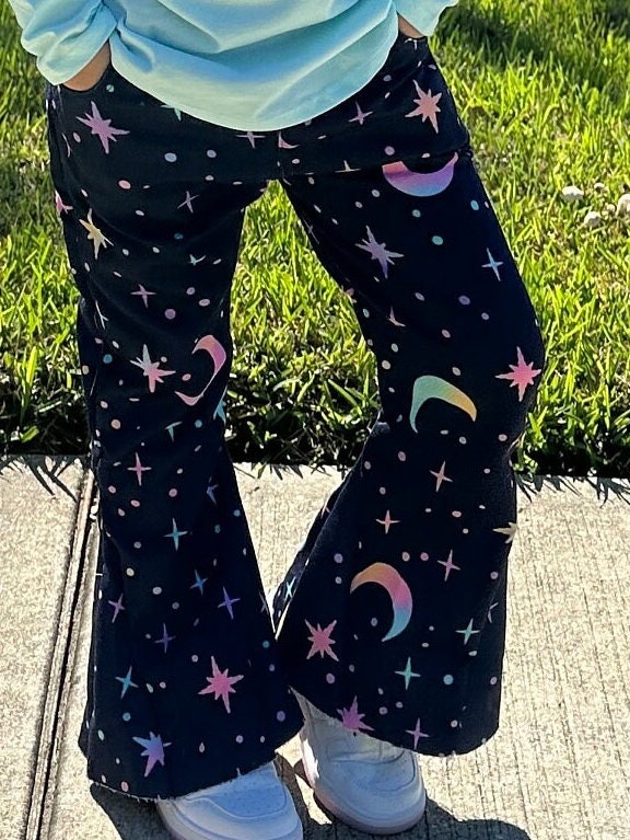 Stars and Moons Faux Denim Jeans