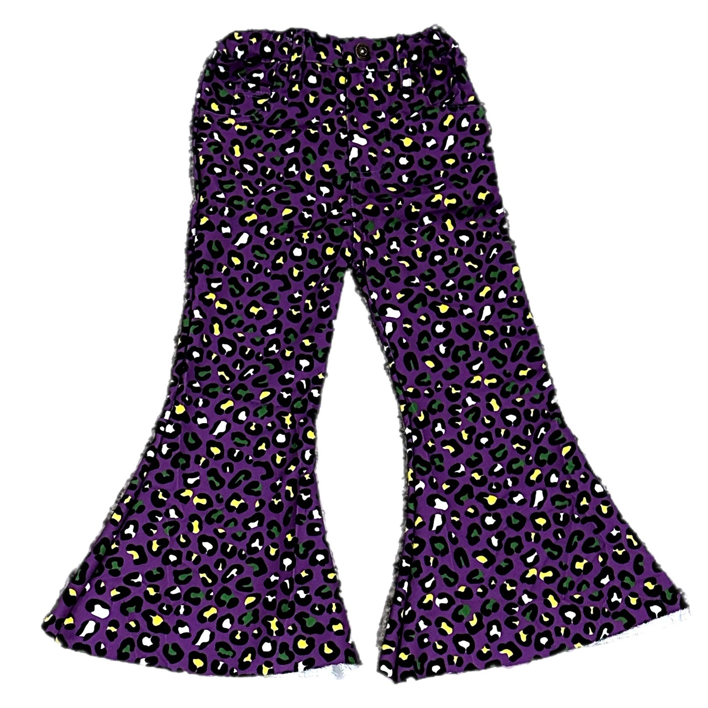 Mardi Gras Leopard Faux Denim Jeans