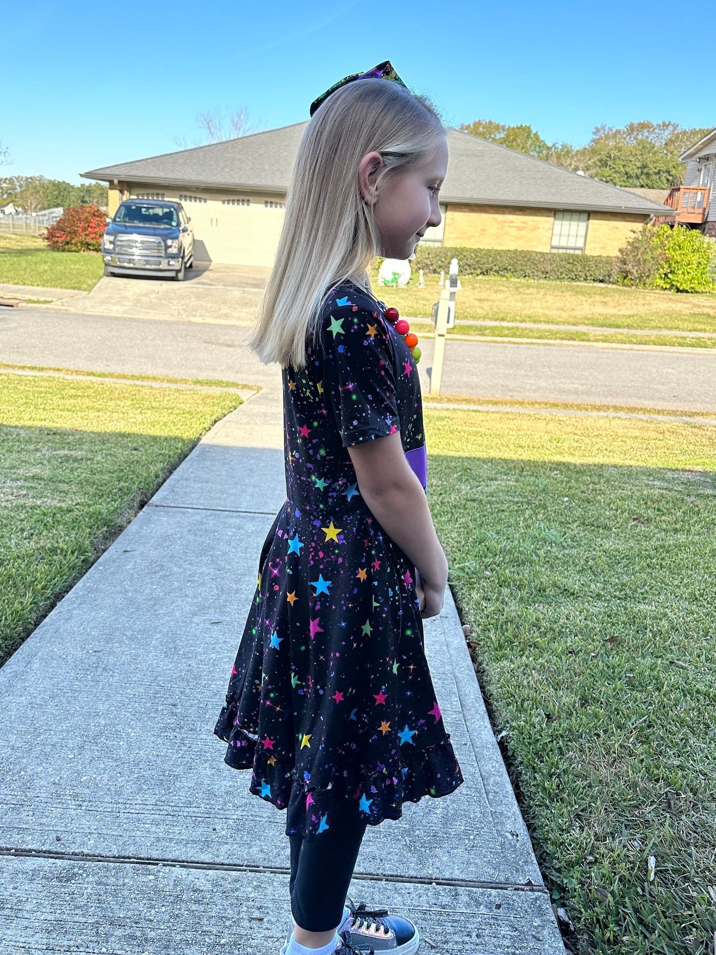 Rainbow Stars Twirl Dress