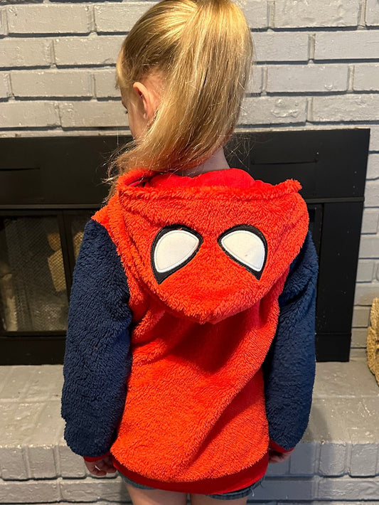 Spider Guy Zip Up Fleece Hoodie