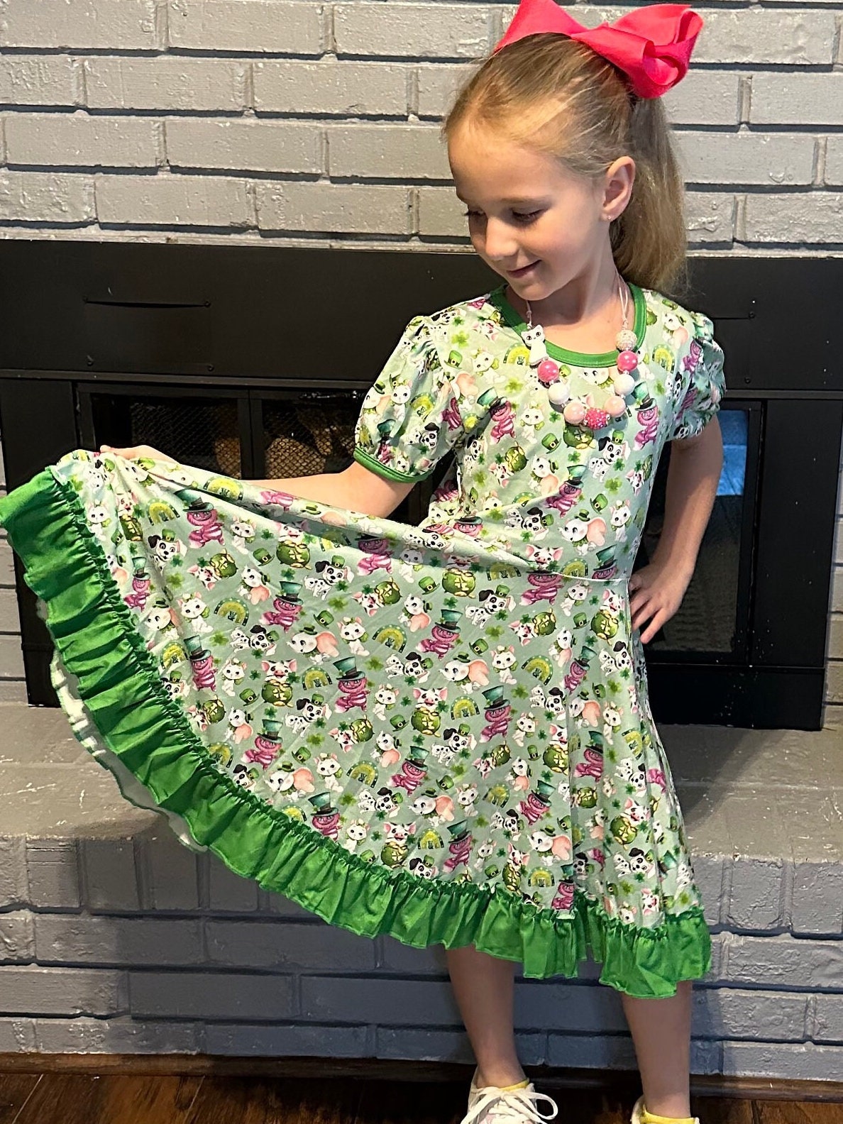 St Patricks Day Lucky Twirl Dress