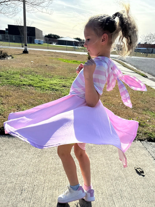 Pink Bunny Eared Twirl Dress