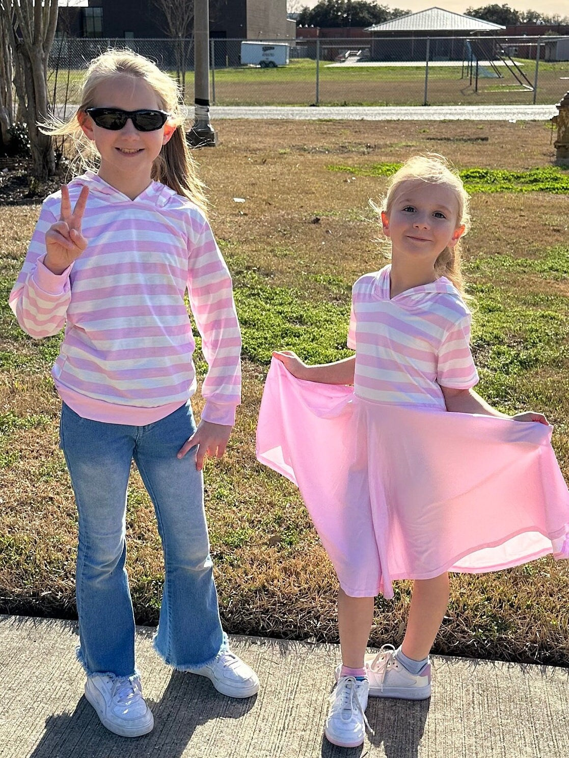 Pink Bunny Eared Twirl Dress