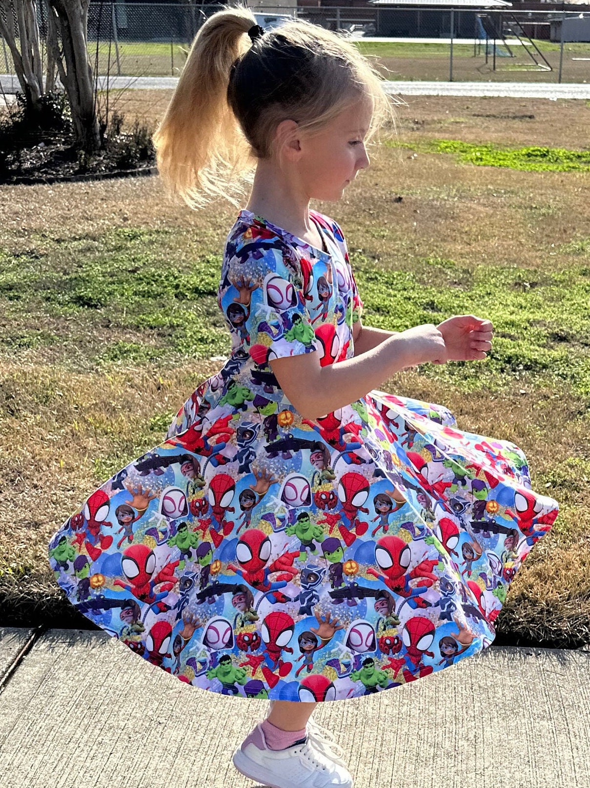 Super Hero friends Twirl Dress