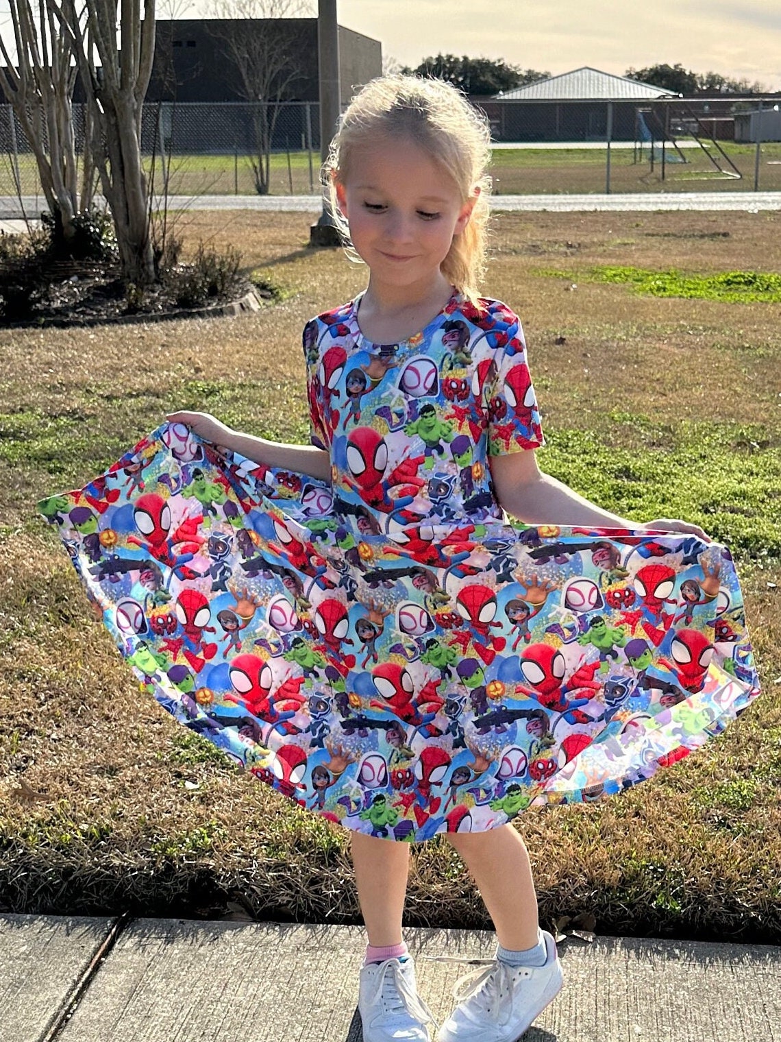 Super Hero friends Twirl Dress