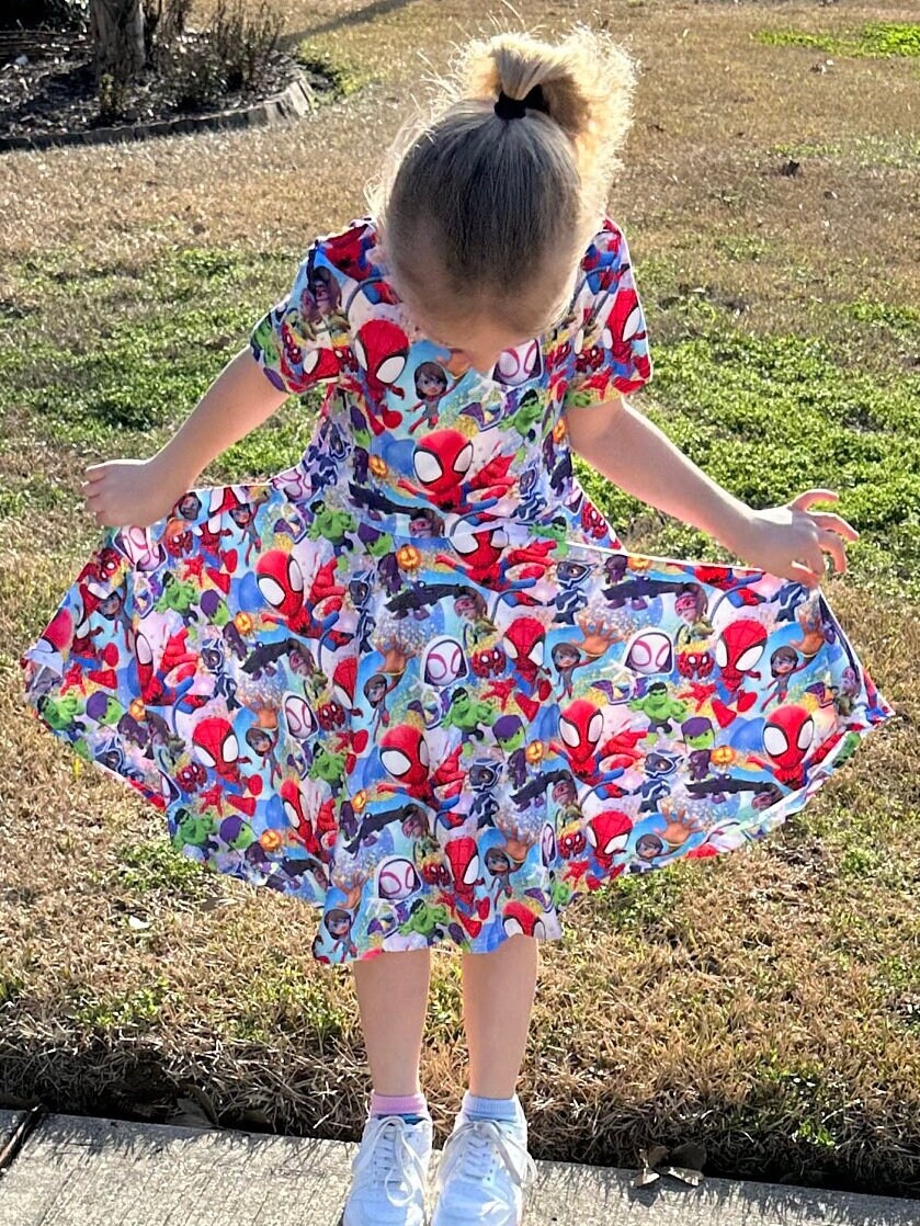 Super Hero friends Twirl Dress