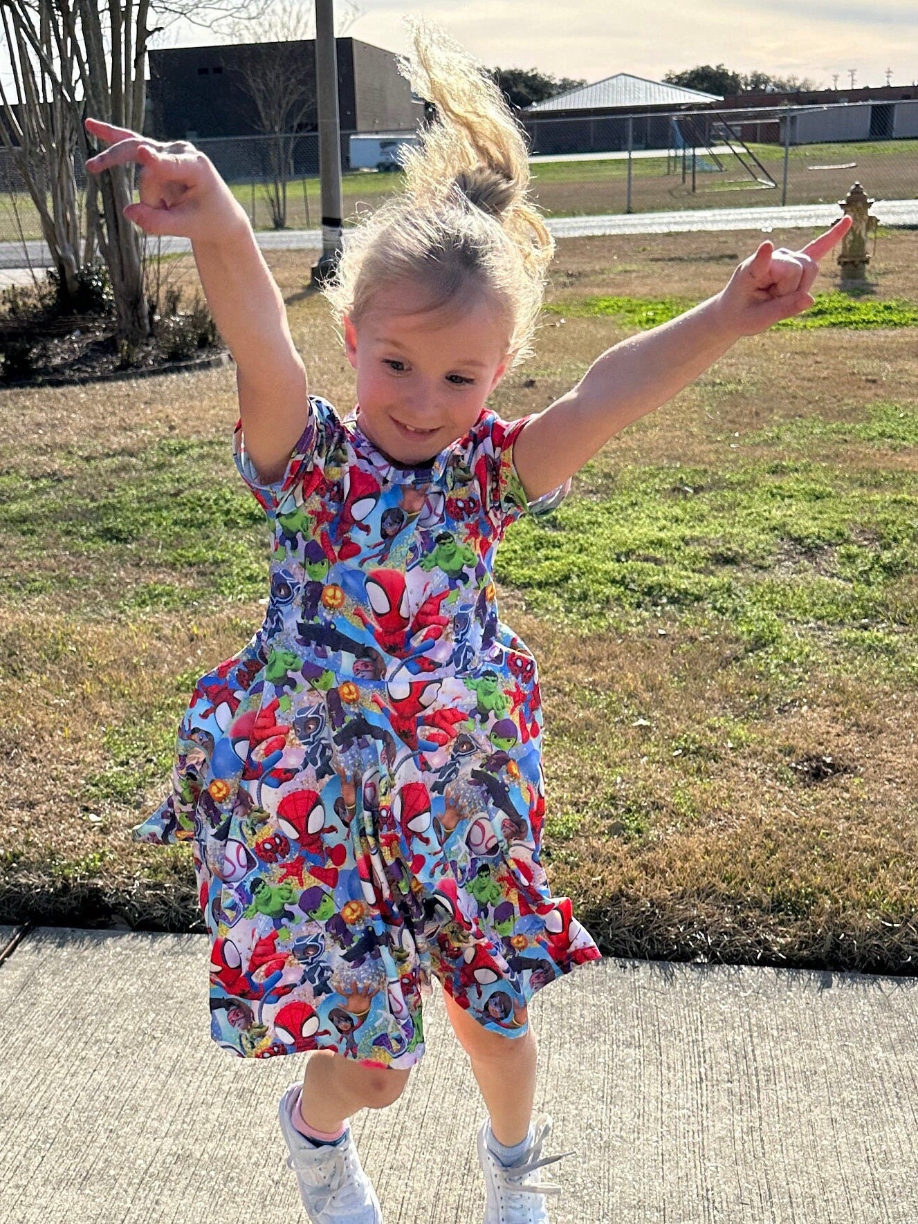 Super Hero friends Twirl Dress