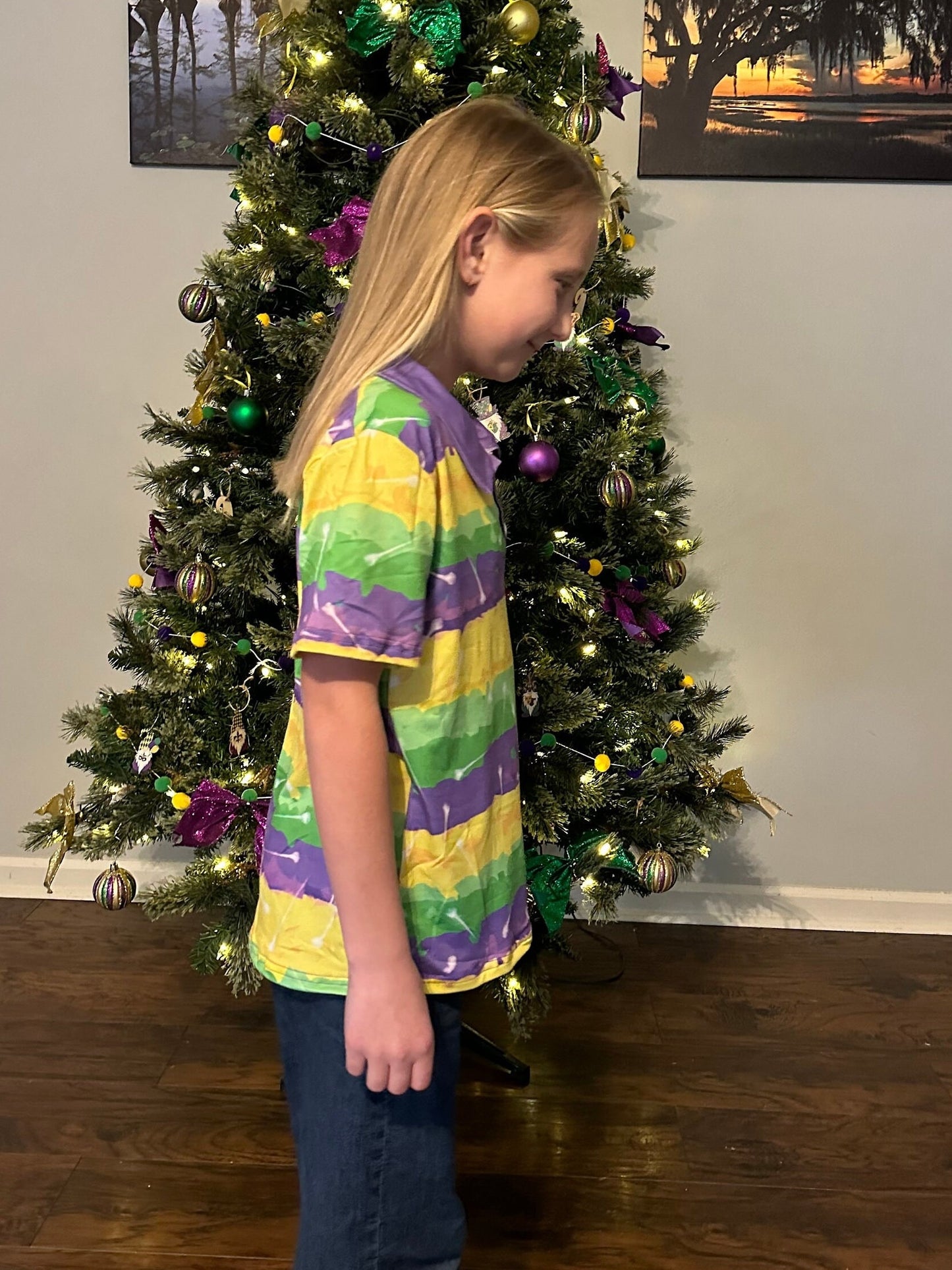 Mardi Gras polo shirt