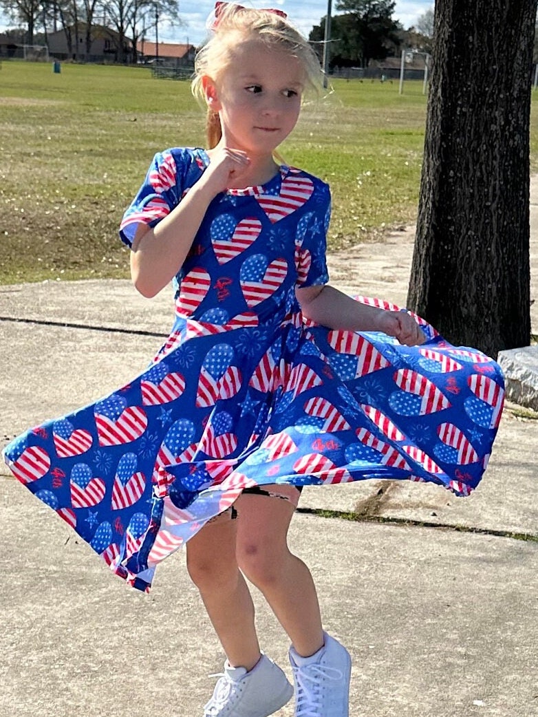 Heart of Flag Twirl Dress