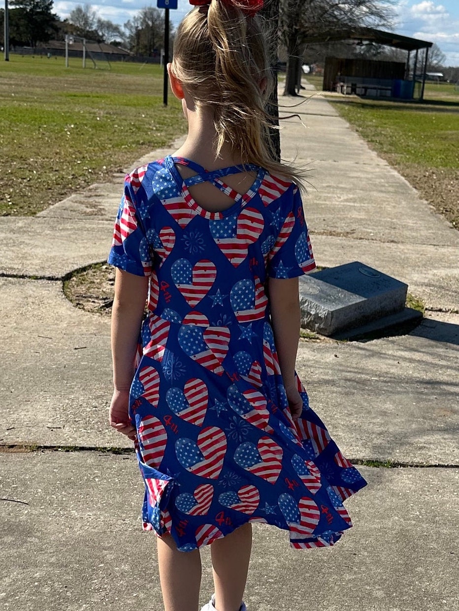 Heart of Flag Twirl Dress