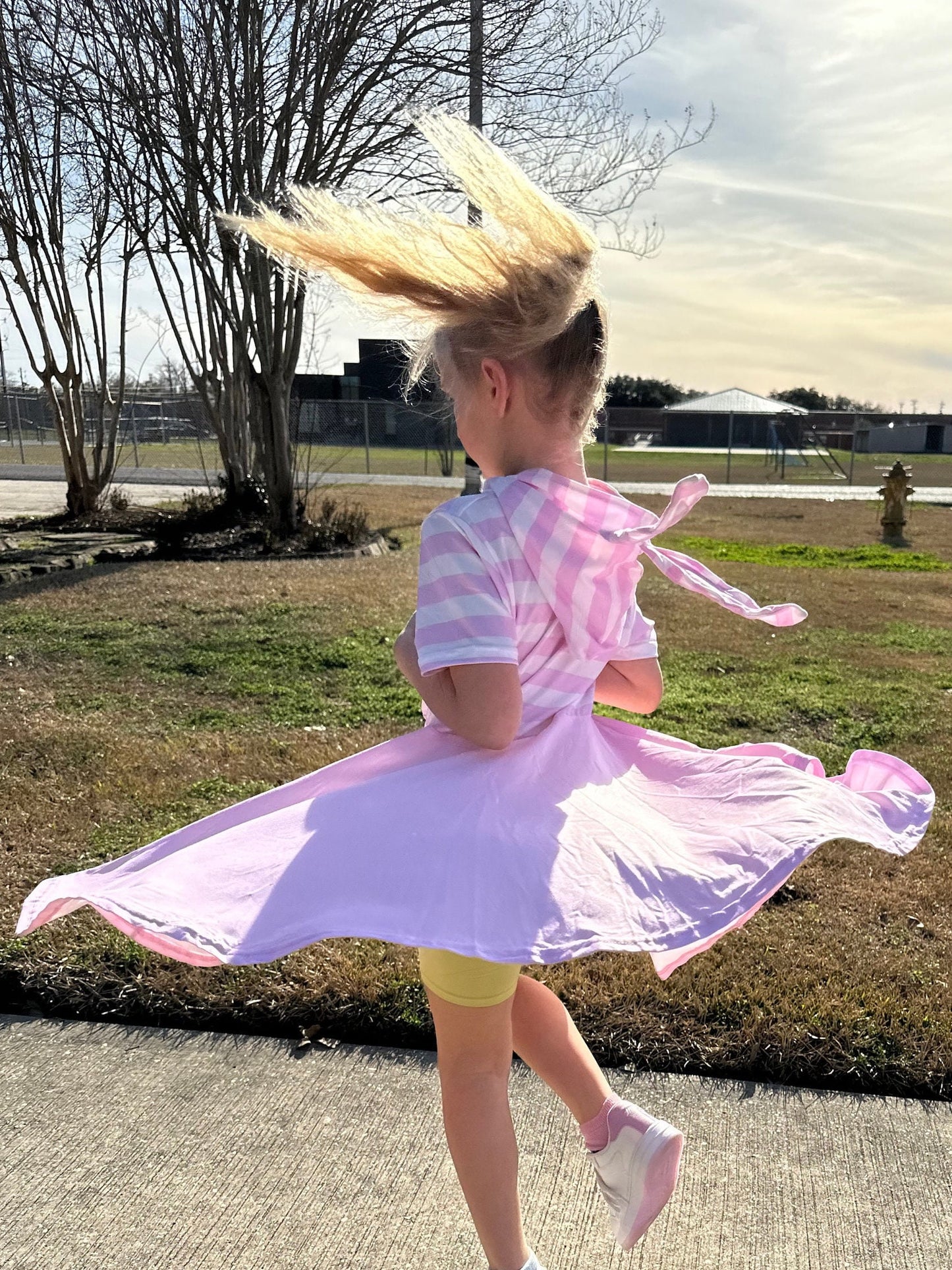 Pink Bunny Eared Twirl Dress