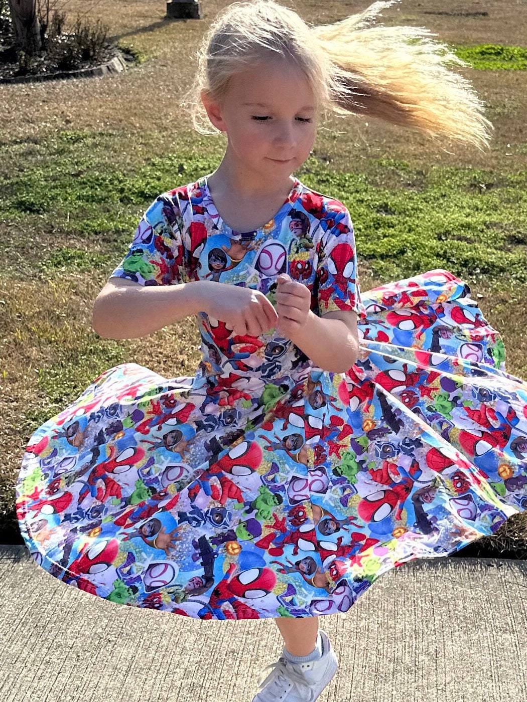 Super Hero friends Twirl Dress