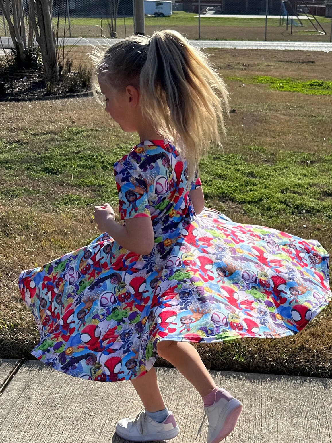 Super Hero friends Twirl Dress