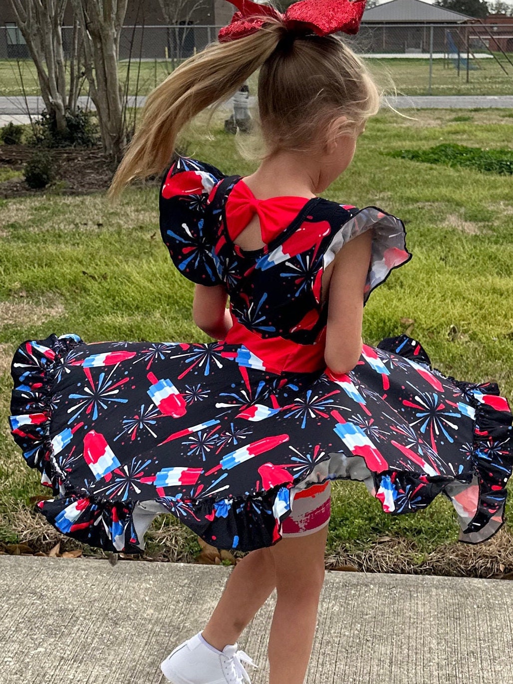 Fireworks and Rocket Pops Twirl Dress