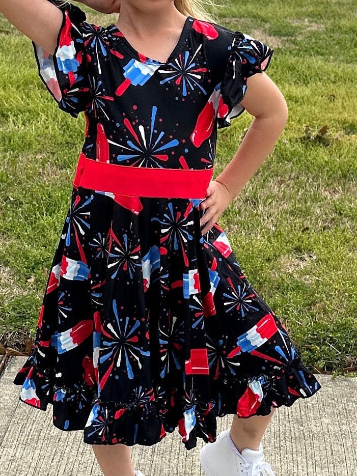 Fireworks and Rocket Pops Twirl Dress