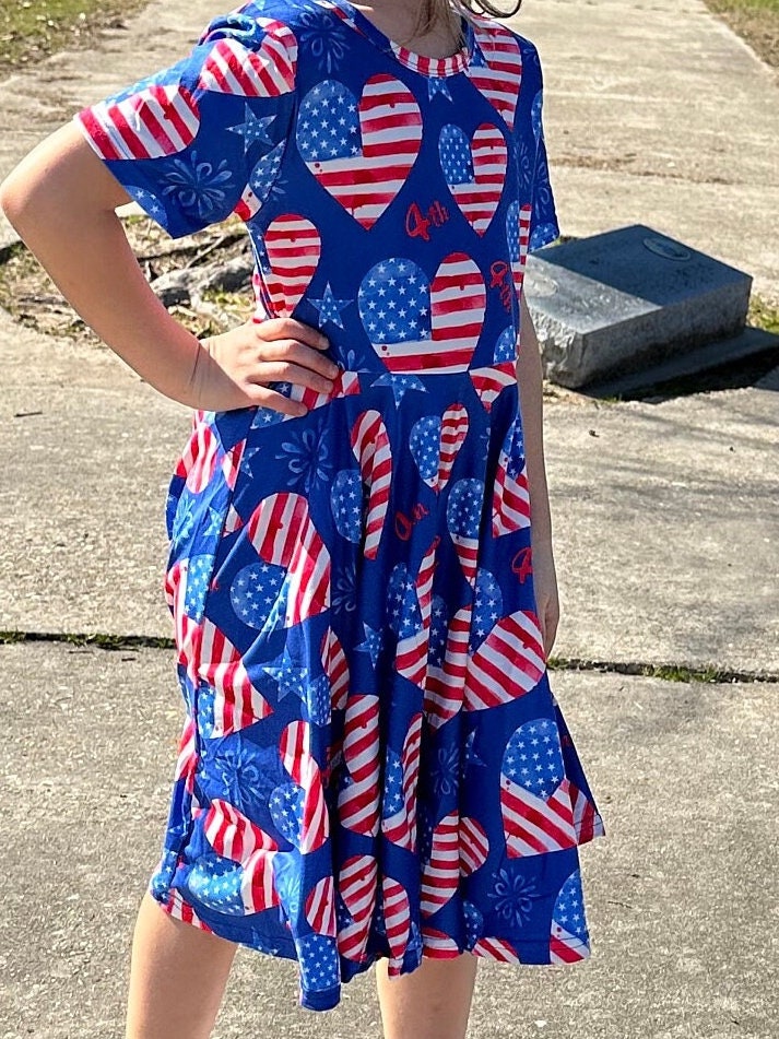 Heart of Flag Twirl Dress