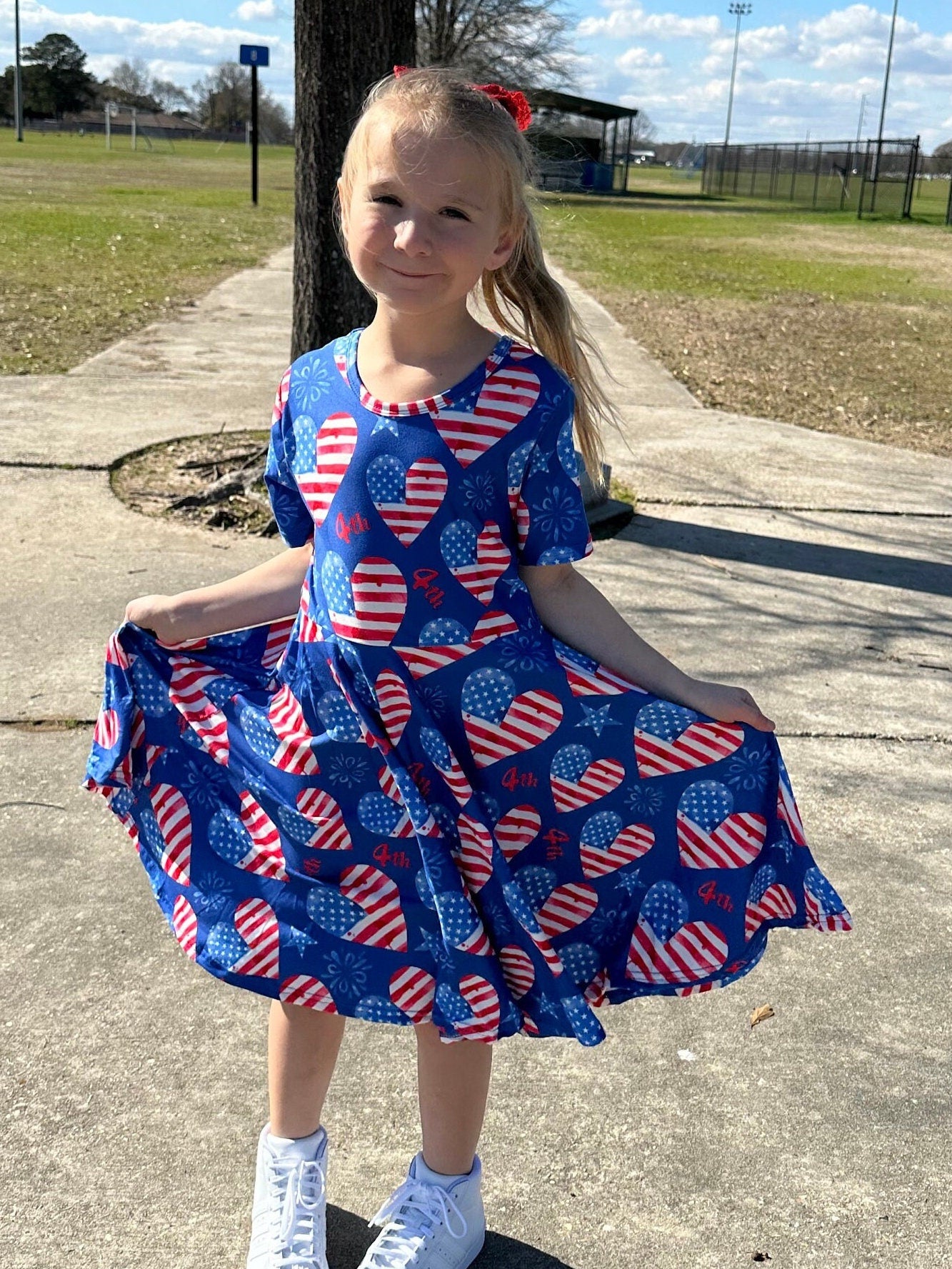 Heart of Flag Twirl Dress