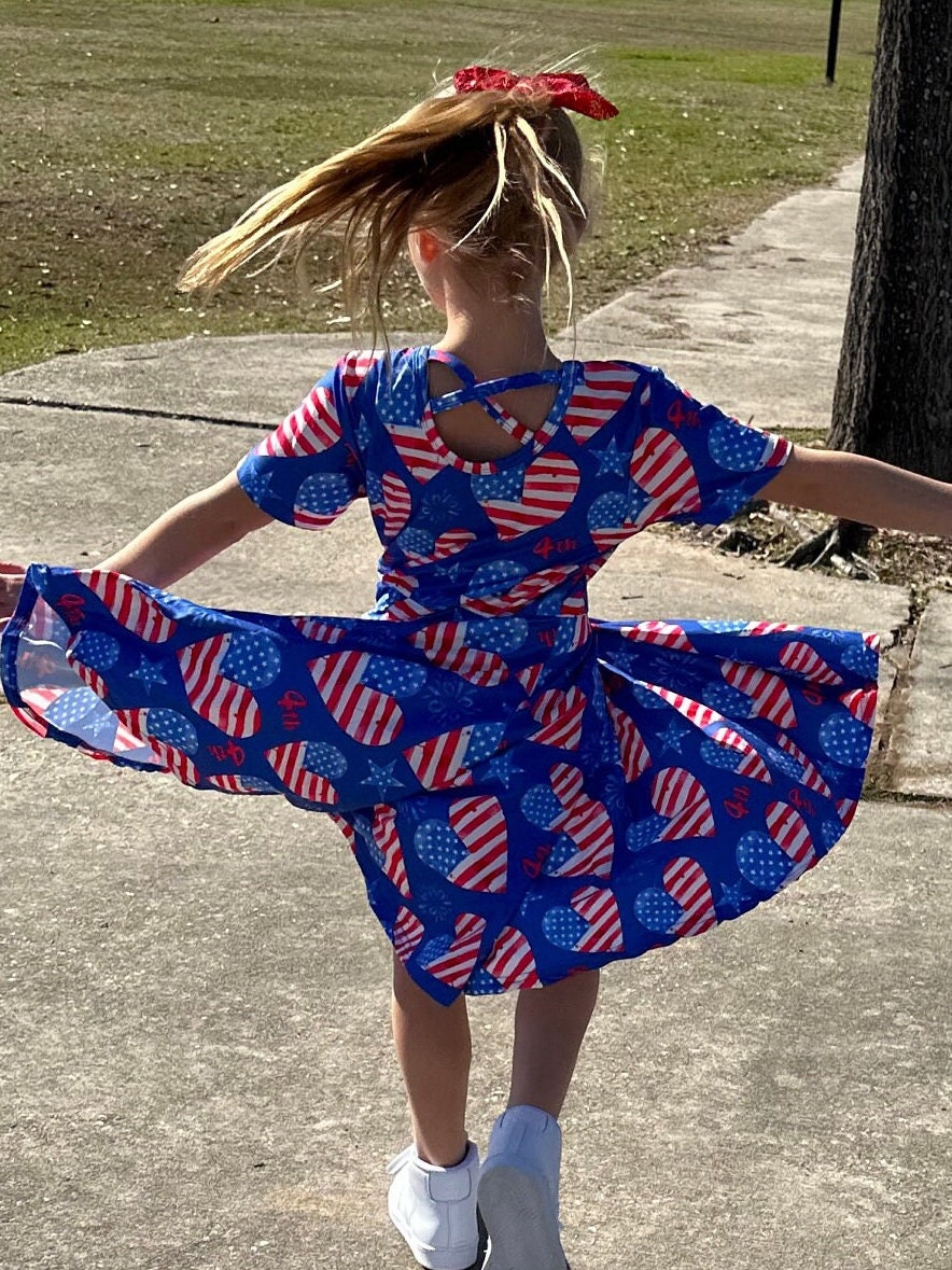 Heart of Flag Twirl Dress