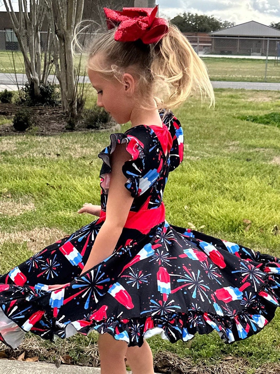 Fireworks and Rocket Pops Twirl Dress