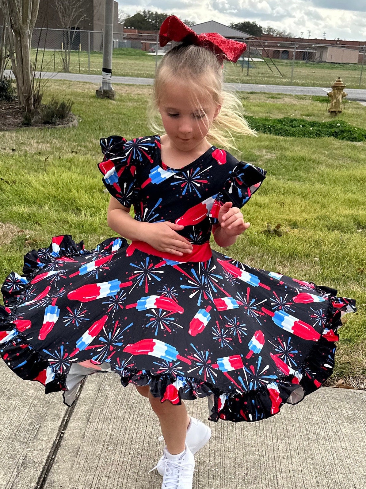 Fireworks and Rocket Pops Twirl Dress