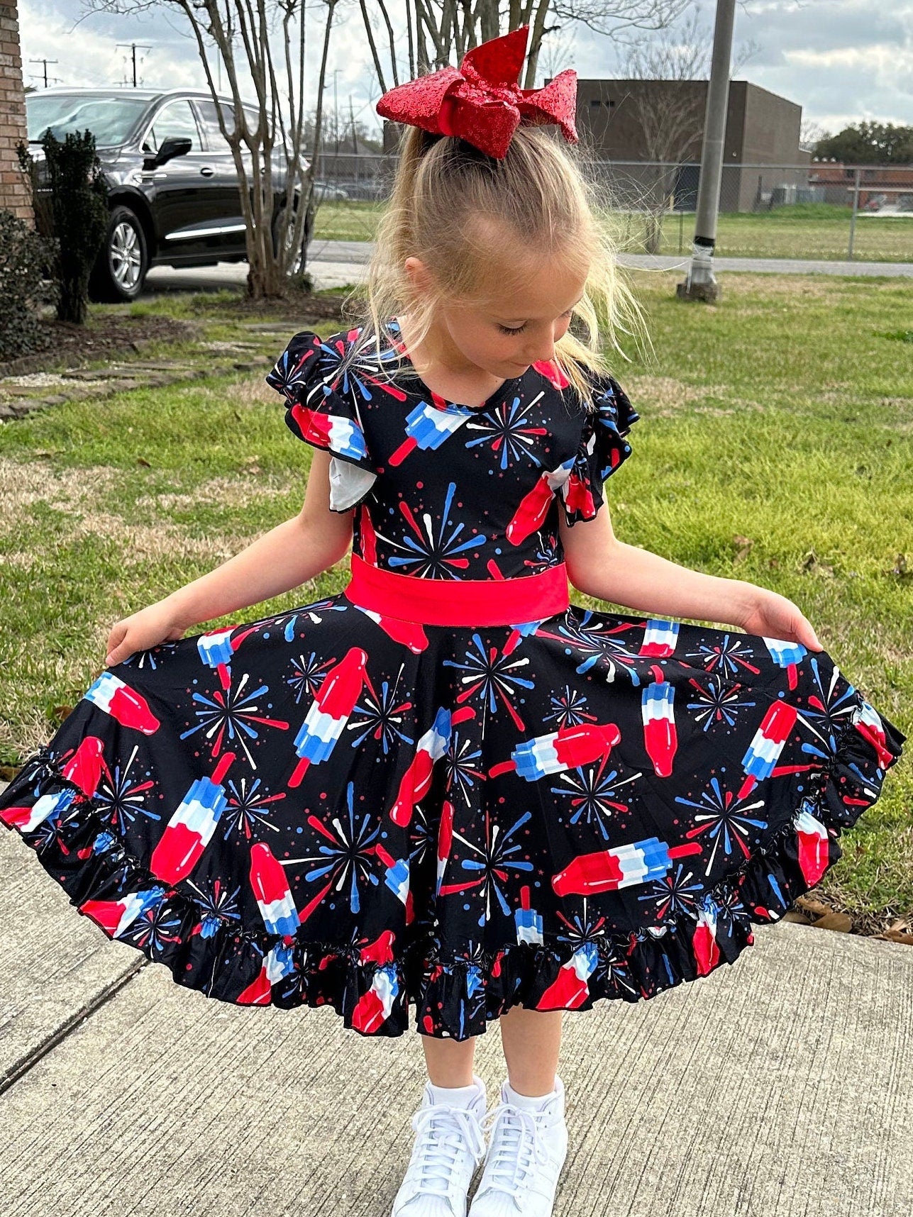 Fireworks and Rocket Pops Twirl Dress