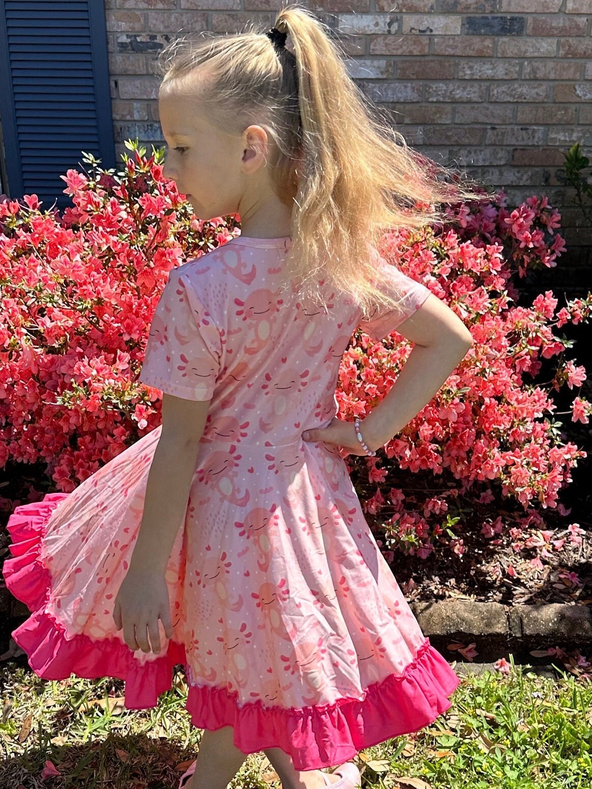 Pink Axolotl Twirl Dress