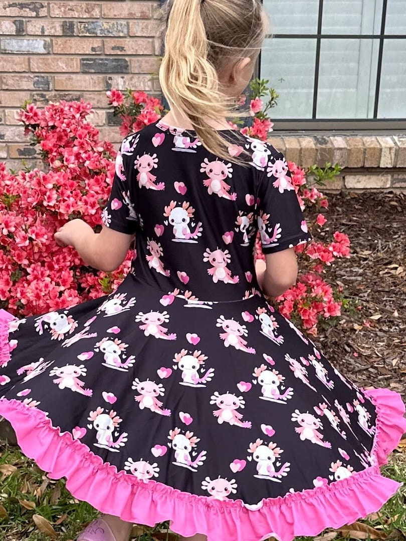 Axolotl Love Twirl Dress