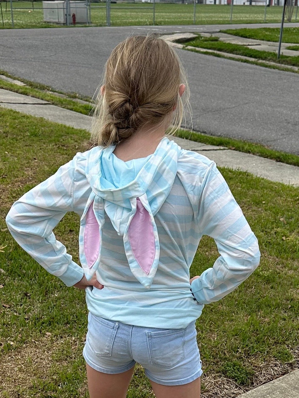 Blue Bunny Eared Hoodie