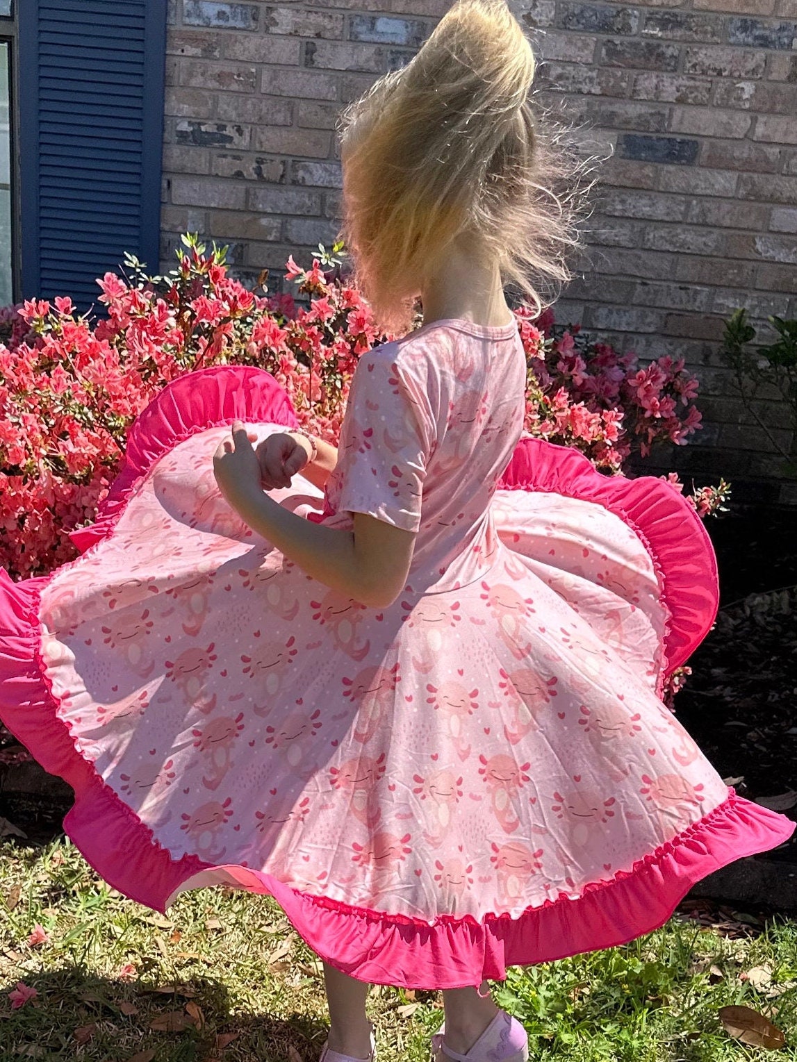 Pink Axolotl Twirl Dress