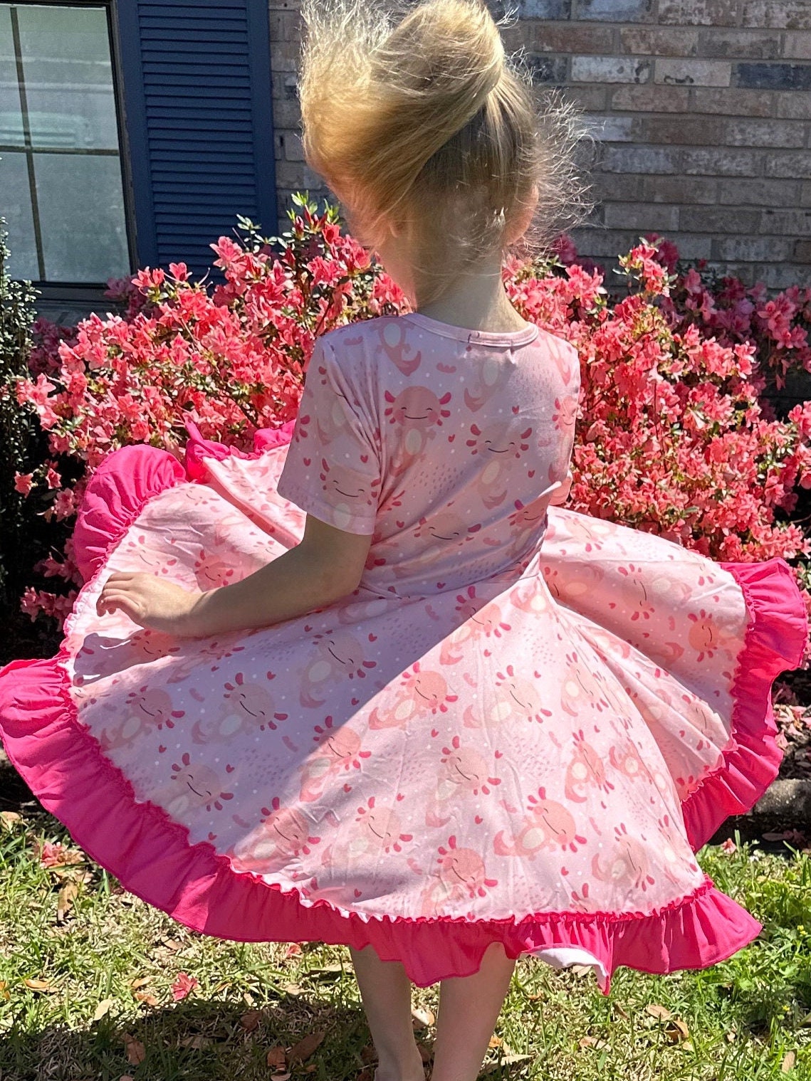 Pink Axolotl Twirl Dress