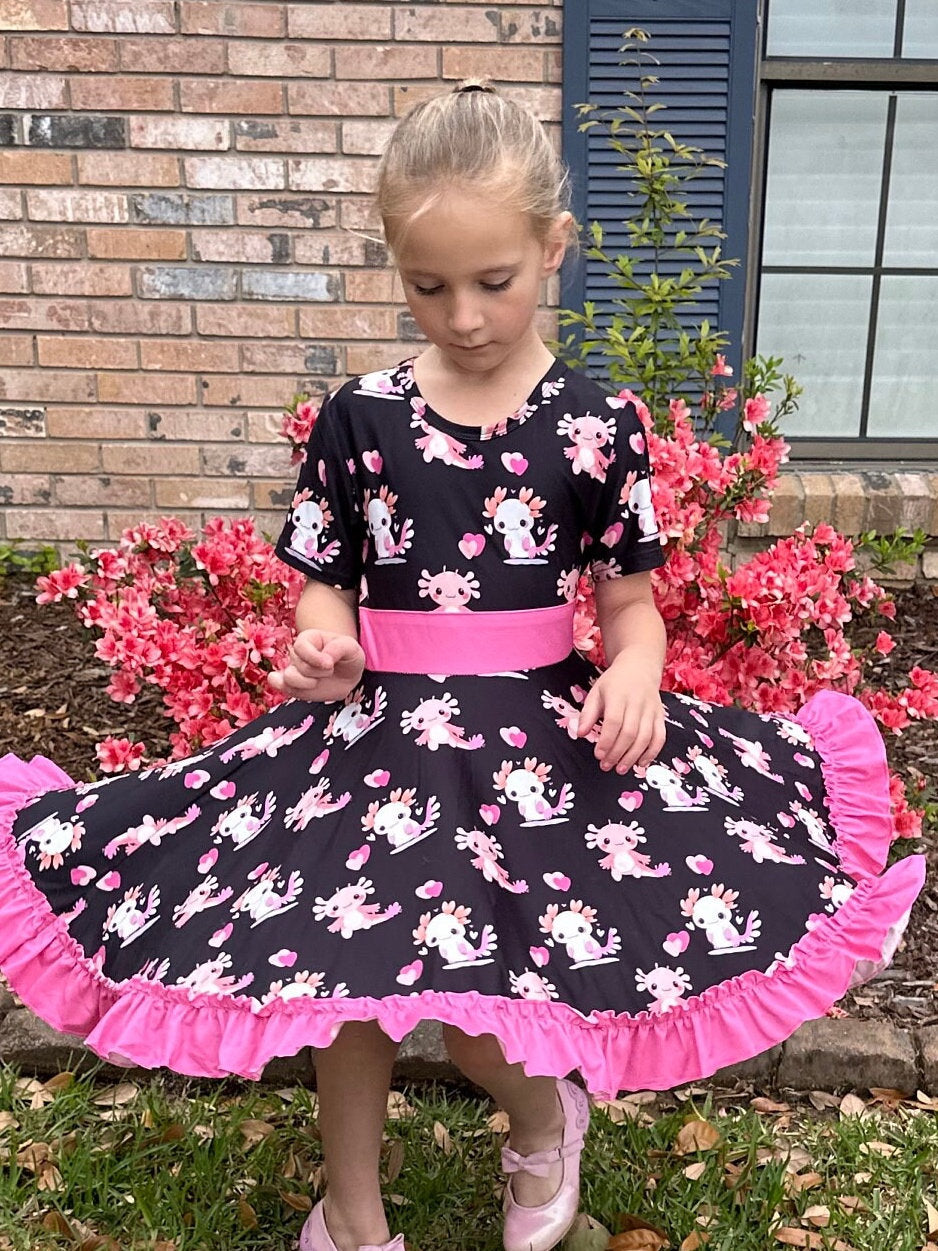 Axolotl Love Twirl Dress