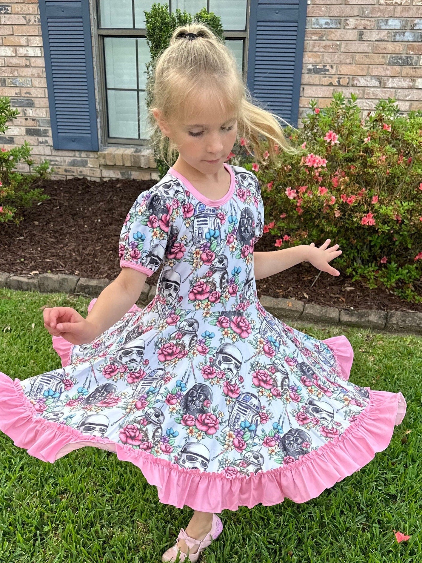 Floral War in the Stars Twirl Dress