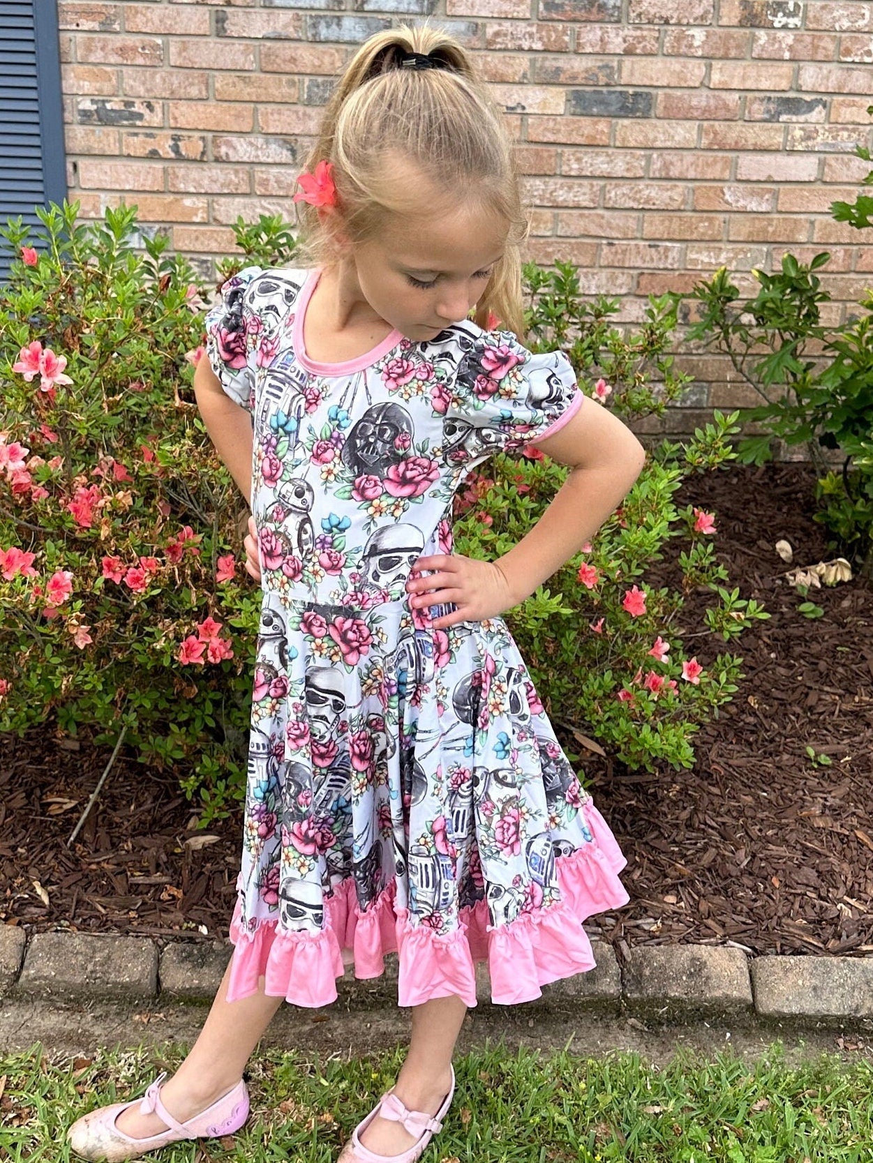 Floral War in the Stars Twirl Dress