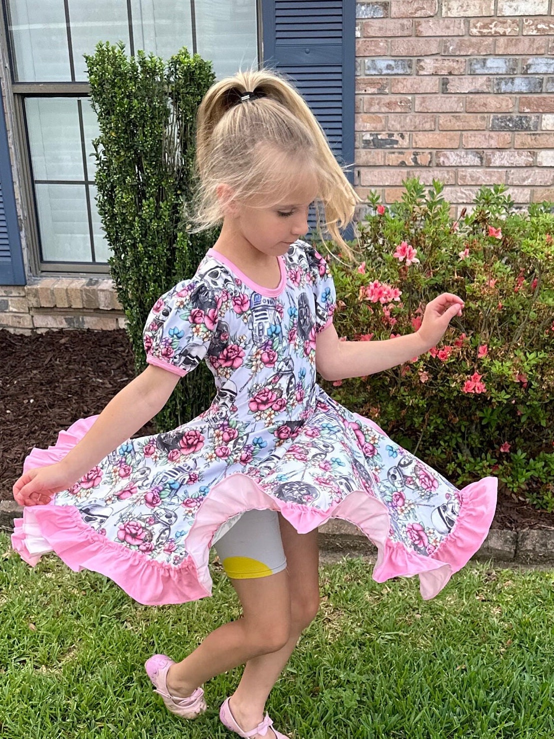 Floral War in the Stars Twirl Dress