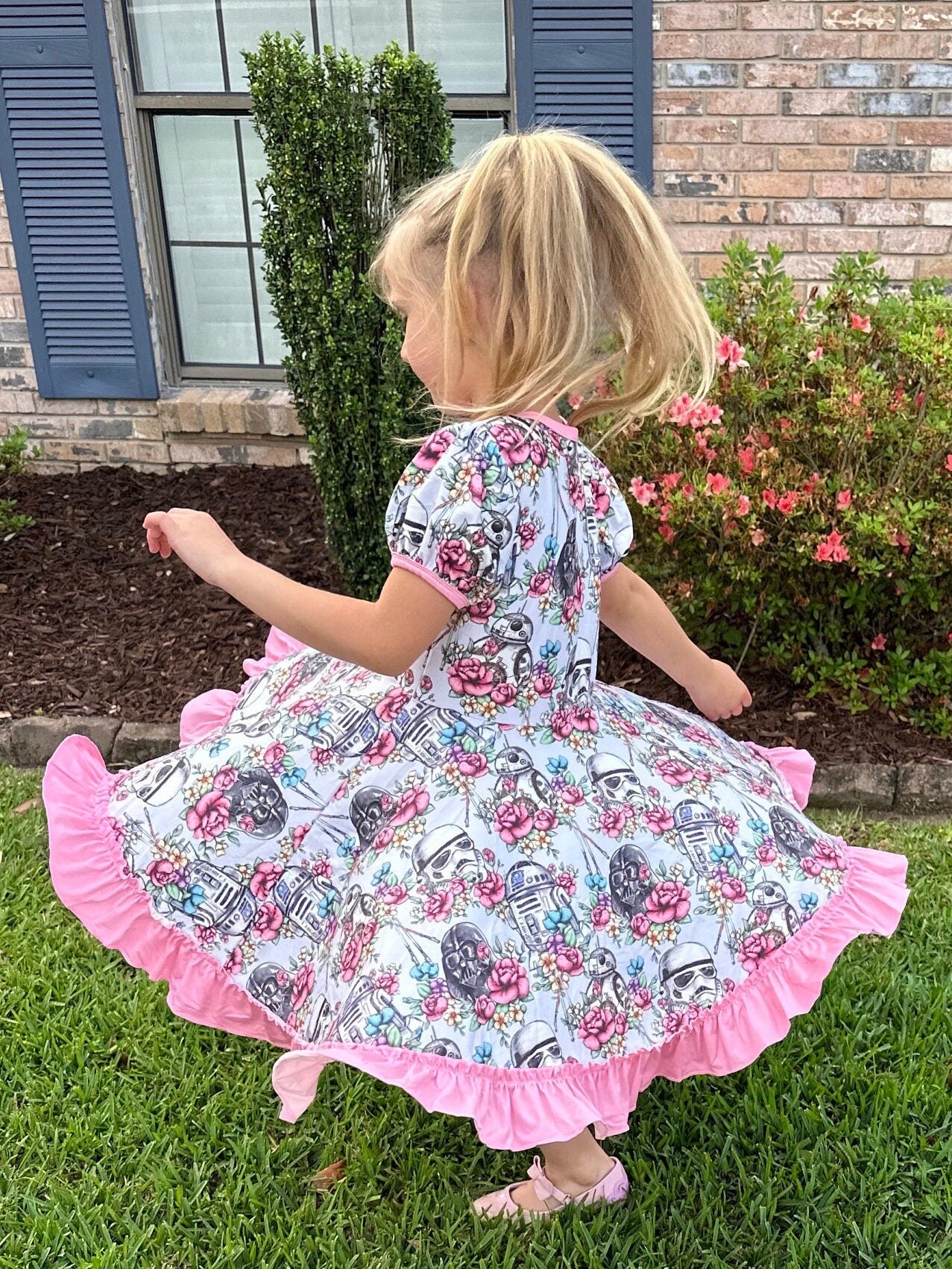 Floral War in the Stars Twirl Dress