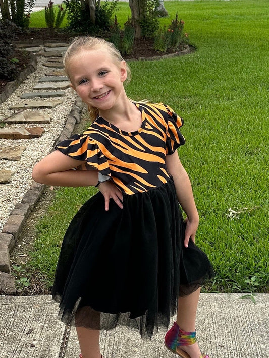 Tiger Stripes Tulle Dress