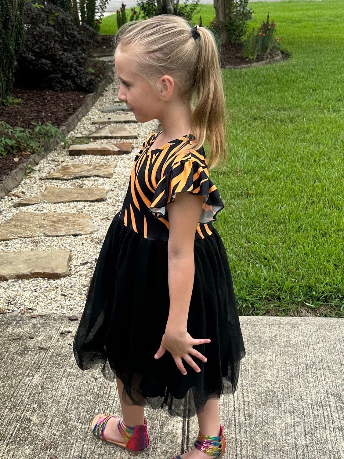 Tiger Stripes Tulle Dress