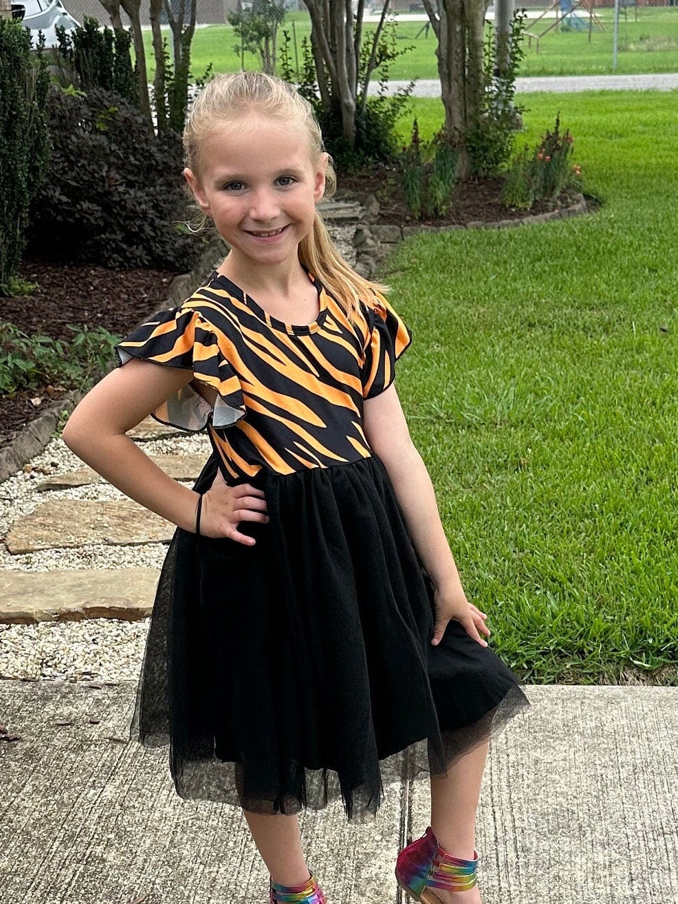 Tiger Stripes Tulle Dress